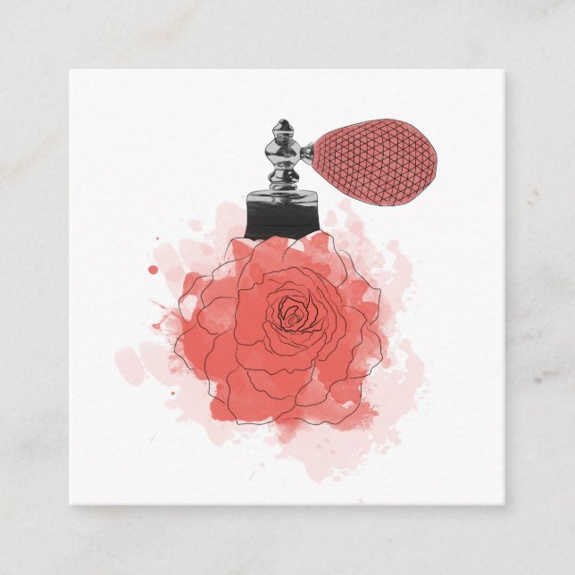 Business card Florist Red Rose Perfume (Front)