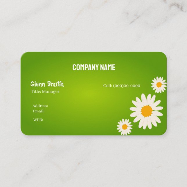 Business Card flower (Front)