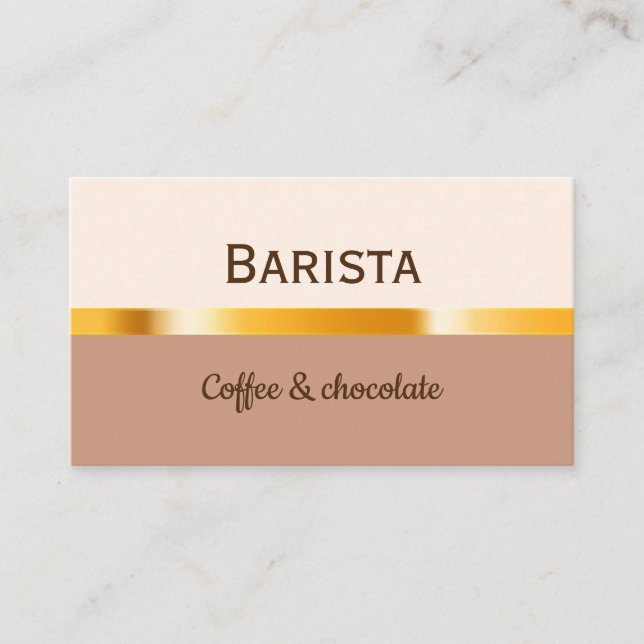 Business card for a cafe or coffee shop. (Front)