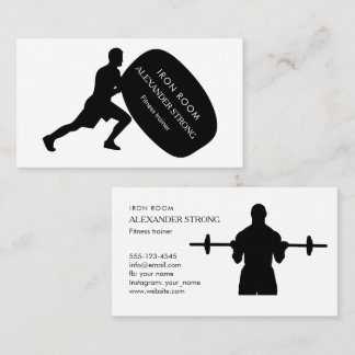 Business card for a fitness trainer or nutritionis