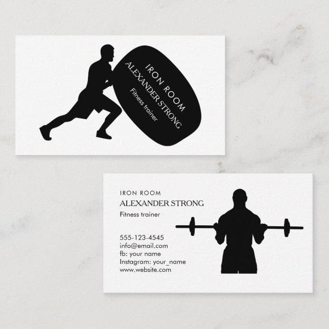 Business card for a fitness trainer or nutritionis (Front/Back)