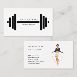 Business card for a fitness trainer or nutritionis