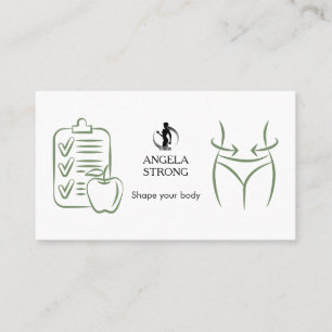 Business card for a fitness trainer or nutritionis