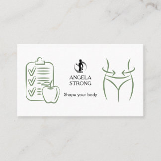 Business card for a fitness trainer or nutritionis