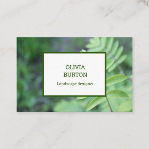 Business card for a landscape designer.