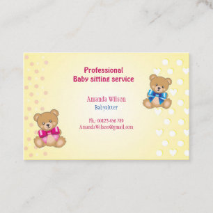 Business card for Baby sitters