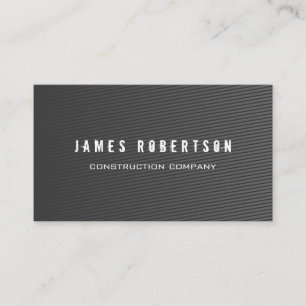 Business card for construction company.
