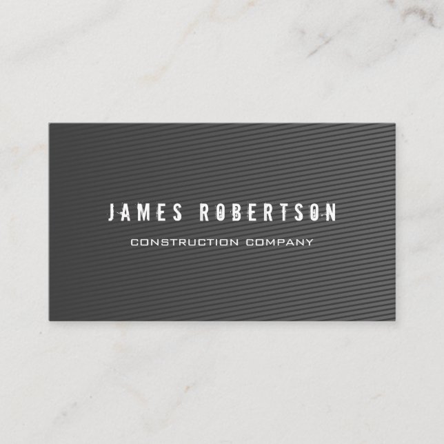 Business card for construction company. (Front)