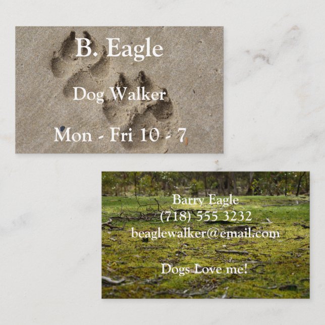 Business card for dog walker  (Front/Back)