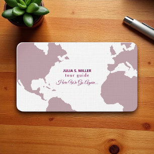 Business Card for Elegant Tour Guide