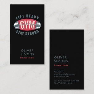Business Card for Fitness trainer