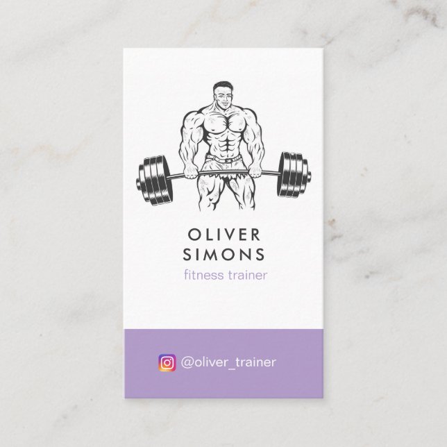 Business Card for Fitness trainer (Front)