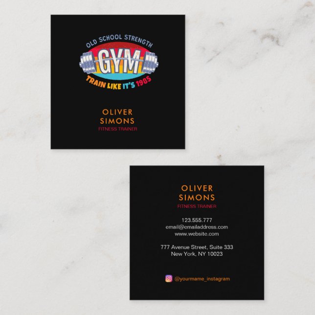 Business Card for Fitness trainer (Front/Back)