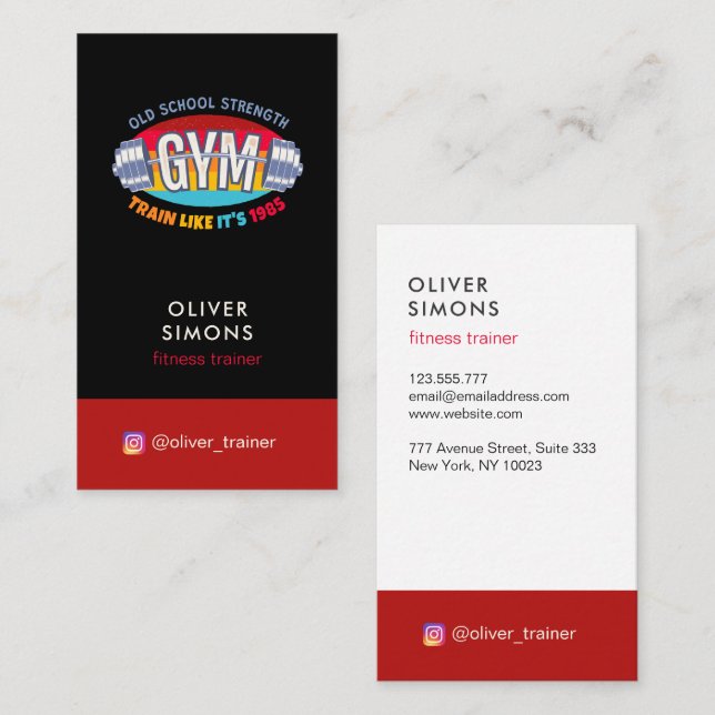 Business Card for Fitness trainer (Front/Back)