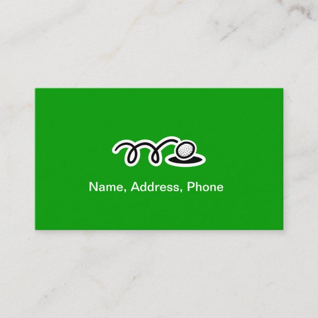 Business card for golf players and trainers (Front)