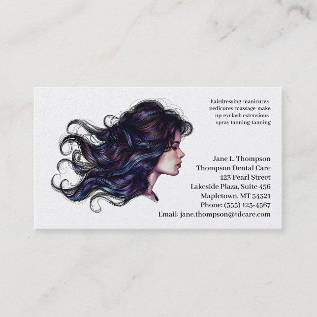 Business Card for Hairdresser (Front)