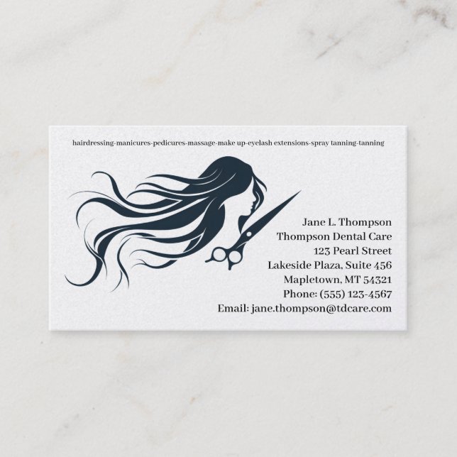 Business Card for Hairdresser (Front)