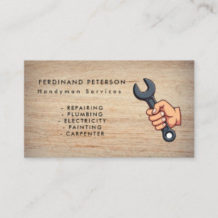 Business card for handyman home services