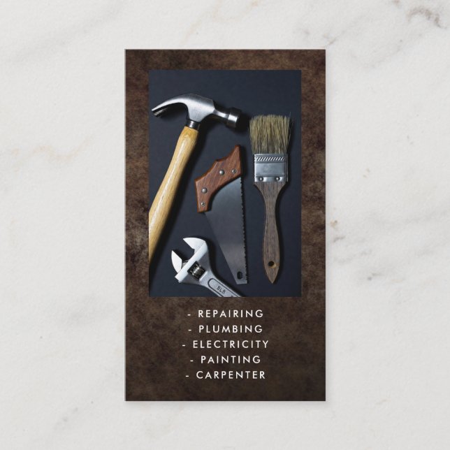 Business card for handyman home services (Front)