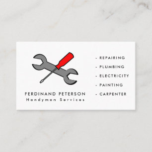 Business card for handyman home services