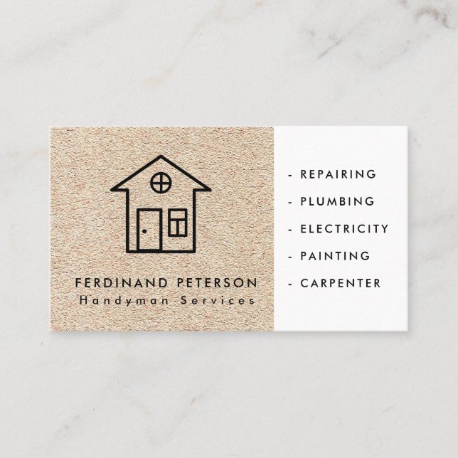 Business card for handyman home services (Front)