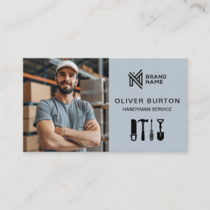Business card for handyman service with photo