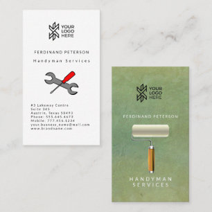 Business card for handyman services with texture