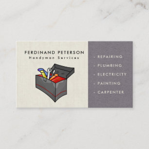 Business card for handyman services with texture
