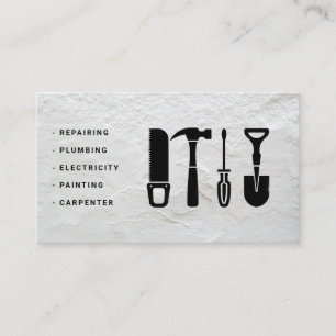 Business card for handyman services with texture