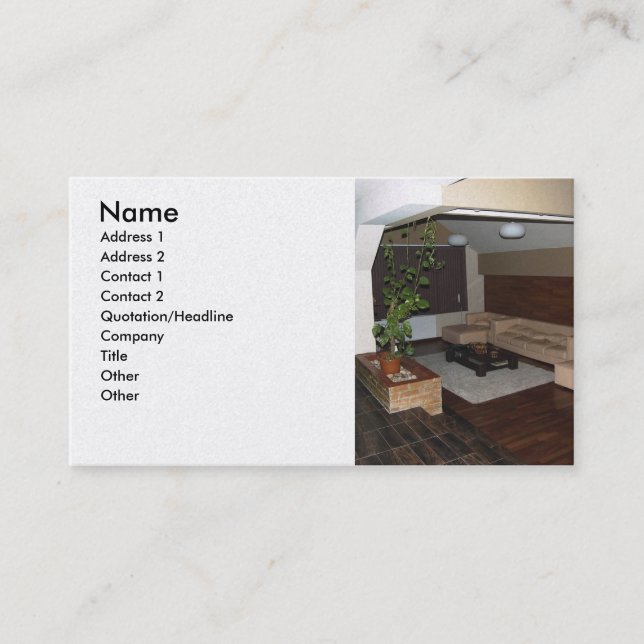 Business card for interior designers (Front)