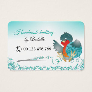 business card for knitters and crocheters.