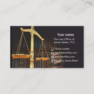 Business card for lawyer, attorney, counsel