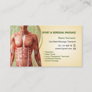 Business card for Massage Therapist