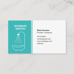 business card for plumber & handyman