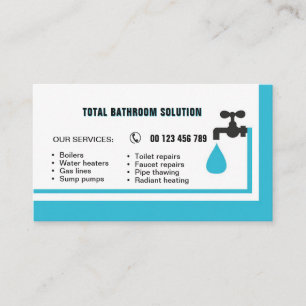 business card for plumber & handyman