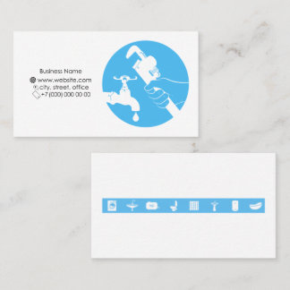 Business card for plumbing repair and service