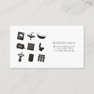 Business card for plumbing service