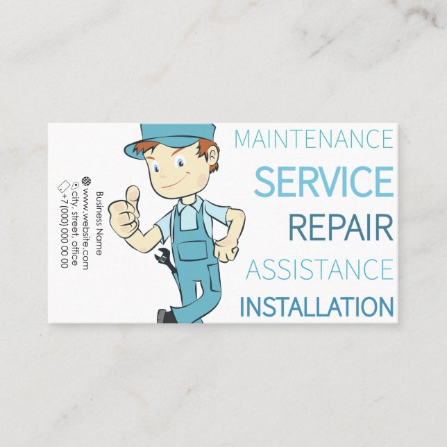 Business card for plumbing work (Front)