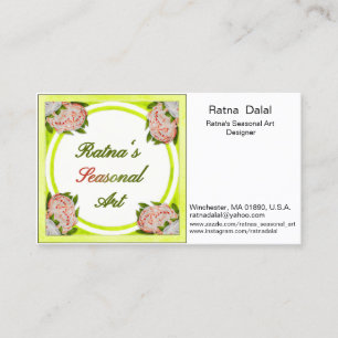 Business Card for: Ratna's Seasonal Art