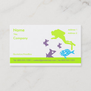 Business Card for Scuba instructor, Award Winner