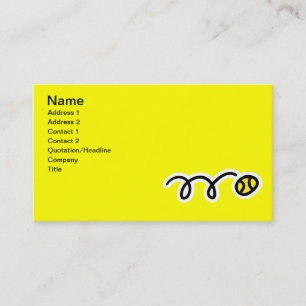 Business card for tennis players