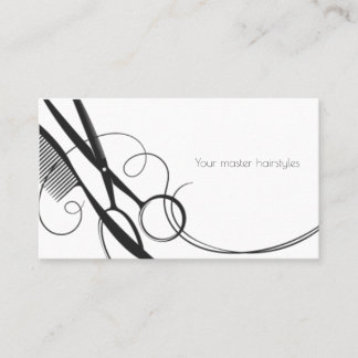 Business card for the master hairstyles