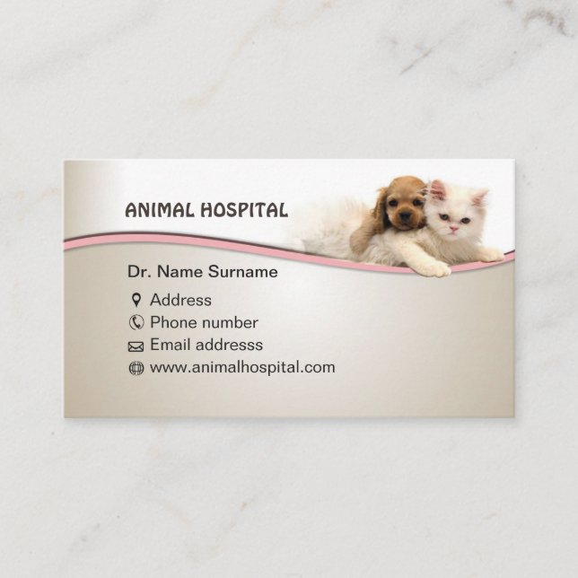 business card for veterinary (Front)