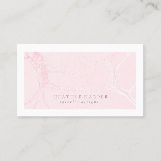 Business Card - Frame Marble Pink (Front)