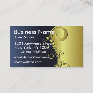 Business Card Gold and Blue