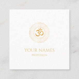 BUSINESS CARD : GOLD MANDALA + OHM 