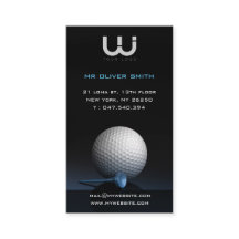 Business card, golf black background