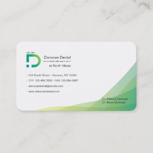 Business Card Green Hues