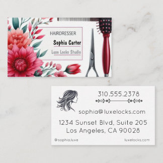 Business Card Hairdresser Double-Sided Horizontal