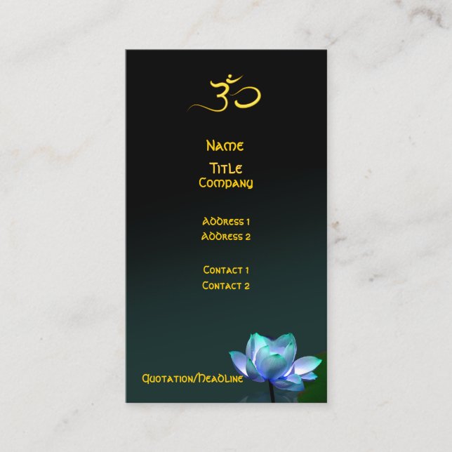 Business card, Healing Hands Card (Front)